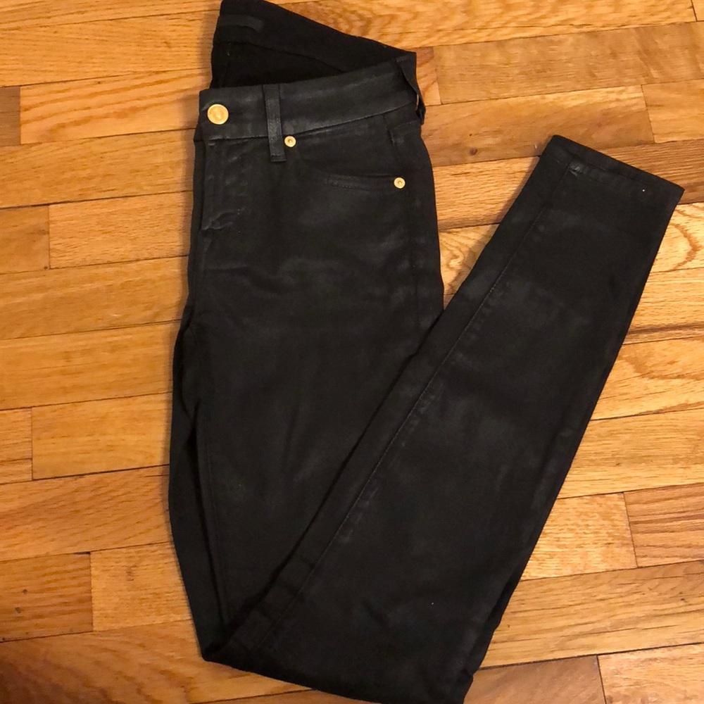 Seven for All Mankind Black Wax Jeans